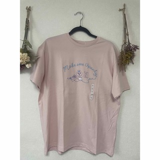 GUおぱんちゅうさぎコラボ　ピンク　Tシャツ　おぱんちゅうさぎ(Tシャツ(半袖/袖なし))