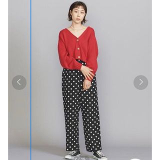 ビューティアンドユースユナイテッドアローズ(BEAUTY&YOUTH UNITED ARROWS)のBY キュプラ ドット イージーパンツ -ウォッシャブル-新品未使用(カジュアルパンツ)