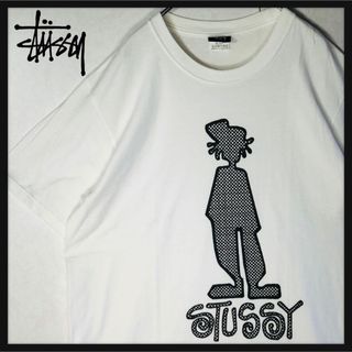 ステューシー(STUSSY)の【希少デザイン】ステューシー シャドーマン プリントデカロゴ Tシャツ 入手困難(Tシャツ/カットソー(半袖/袖なし))