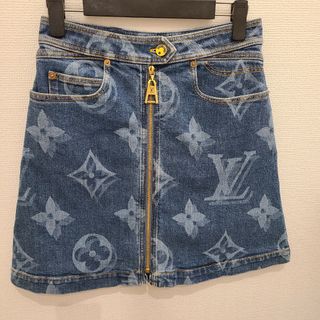 ルイヴィトン(LOUIS VUITTON)の⑦　新品未使用タグ付き　サイズ34　ルイヴィトン　デニム　スカート　モノグラム(その他)