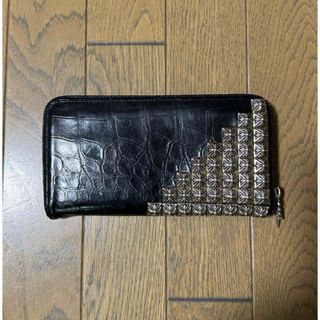 クロムハーツ(Chrome Hearts)のクロムハーツ/ゼロピラミッドクロコウォレット/長財布/レザー ブラック(長財布)