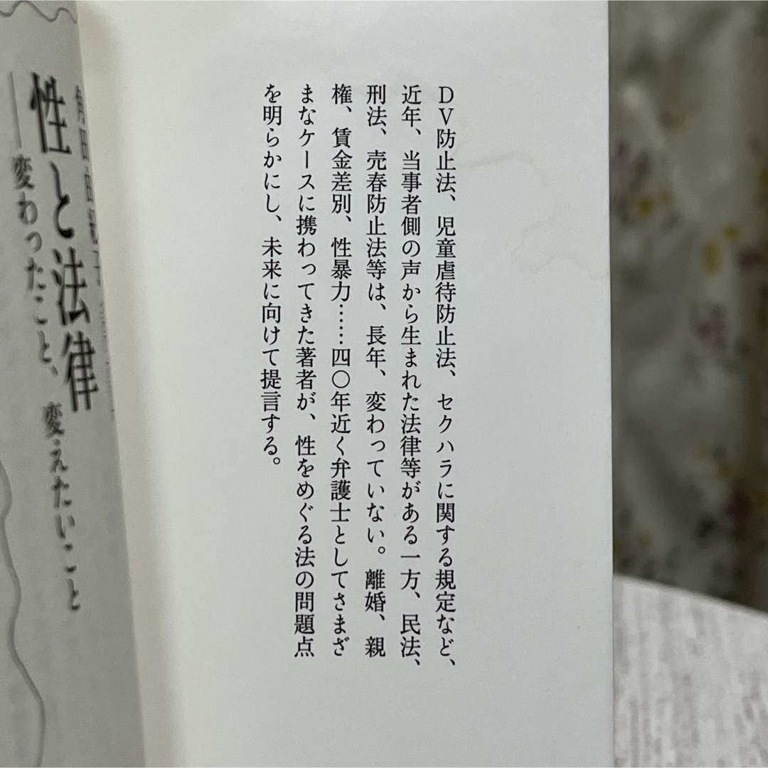 岩波書店(イワナミショテン)の▼性と法律 変わったこと、変えたいこと 角田由紀子 岩波新書 1461 初版 エンタメ/ホビーの本(その他)の商品写真