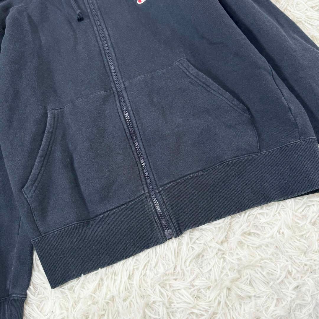 Champion(チャンピオン)の394 Champion チャンピオン ジップアップ パーカー L  ブラック メンズのトップス(パーカー)の商品写真