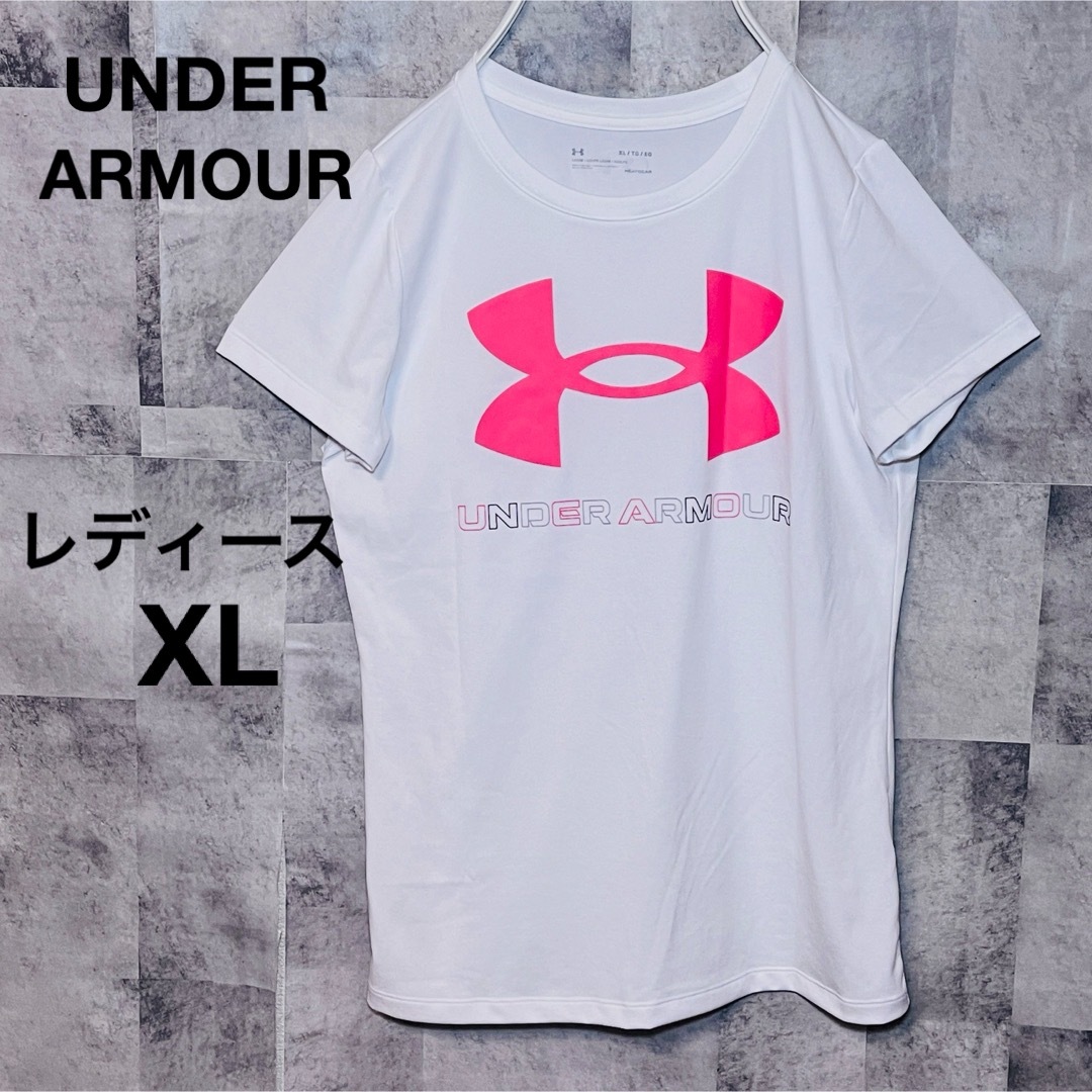 UNDER ARMOUR(アンダーアーマー)のアンダーアーマーTシャツ　センターロゴ　レディース　XL ホワイト レディースのトップス(Tシャツ(半袖/袖なし))の商品写真