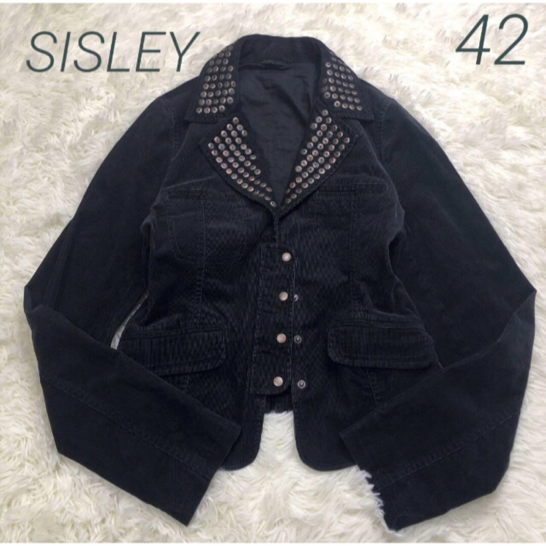 Sisley(シスレー)のSISLEYシスレー✨コーデュロイジャケット　イタリヤ製　42 L レディースのジャケット/アウター(テーラードジャケット)の商品写真