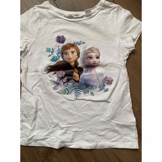 エイチアンドエム(H&M)のアナと雪の女王 Tシャツ白(Tシャツ/カットソー)