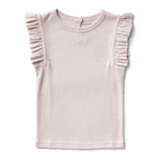 SOOR PLOOM - Soor Ploom FRILL TEE  SORBET POINTELLE