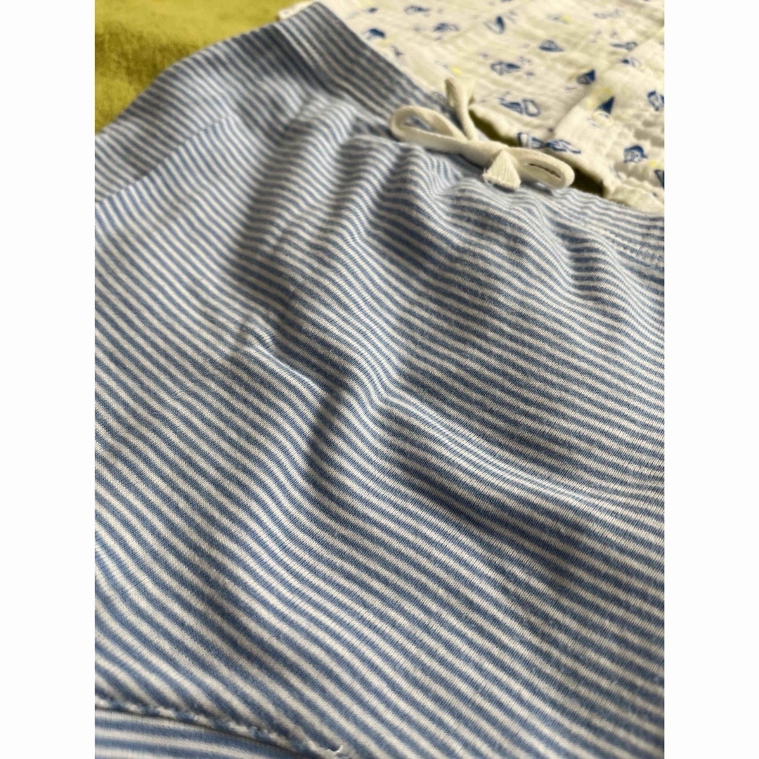 PETIT BATEAU(プチバトー)の【まとめ売り】プチバトー　セットアップ2点　74cm/67cm キッズ/ベビー/マタニティのベビー服(~85cm)(Ｔシャツ)の商品写真