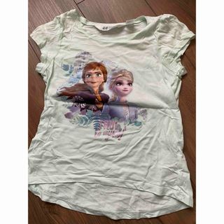 エイチアンドエム(H&M)のアナと雪の女王　Tシャツ ミントグリーン(Tシャツ/カットソー)