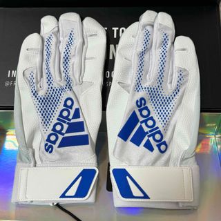 アディダス(adidas)の新品 ADIDAS Diamond KING 3 白×青 Sサイズ バッテ(グローブ)