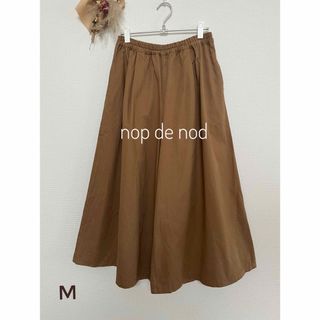 ノップドゥノッド(nop de nod)のnop de nod 綿　ガウチョパンツ　ワイド　キャメル　M 手洗い可能(キュロット)