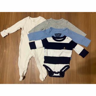 ベビーギャップ(babyGAP)のbabyGAP長袖ロンパース☀️カバーオール4点(ロンパース)