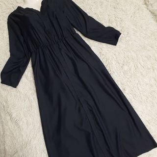 スローブイエナ(SLOBE IENA)のスローブイエナ　ワンピース　シャツワンピース　ロングワンピース　紺色　春服(ロングワンピース/マキシワンピース)