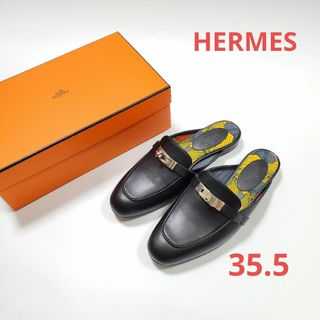 Hermes - 美品 HERMES エルメス オズ ミュール ブラック 35.5