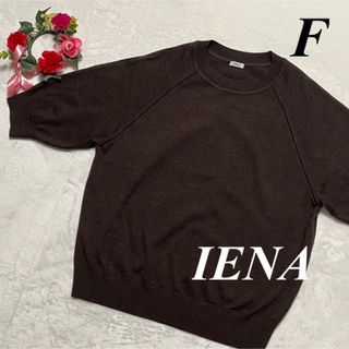 イエナ　IENA ♡ ウール100% 半袖ニット　サマーニット　茶系　F 即発送(ニット/セーター)