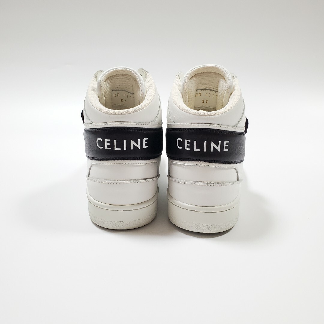 celine(セリーヌ)の新品 CELINE セリーヌ ハイカットスニーカー ホワイト ブラック 37 レディースの靴/シューズ(スニーカー)の商品写真
