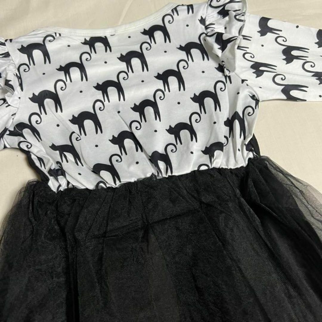 ハロウィン 女の子 ワンピース　110 スカート チュールスカート 衣装 キッズ/ベビー/マタニティのキッズ服女の子用(90cm~)(ワンピース)の商品写真