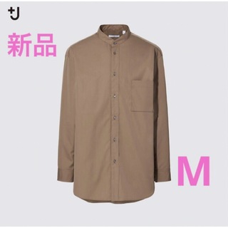 【新品】+J　スーピマコットンオーバーサイズスタンドカラーシャツ　（長袖）