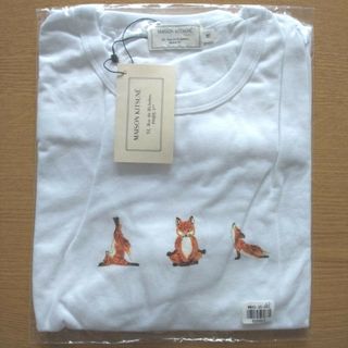 メゾンキツネ(MAISON KITSUNE')のメゾンキツネTシャツ　白　M 新品未使用　ユニセックス(Tシャツ(半袖/袖なし))