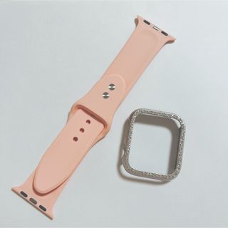 アップルウォッチ(Apple Watch)のApplewatchバンド ＆ キラキラカバー set 🍎⌚️♡(その他)