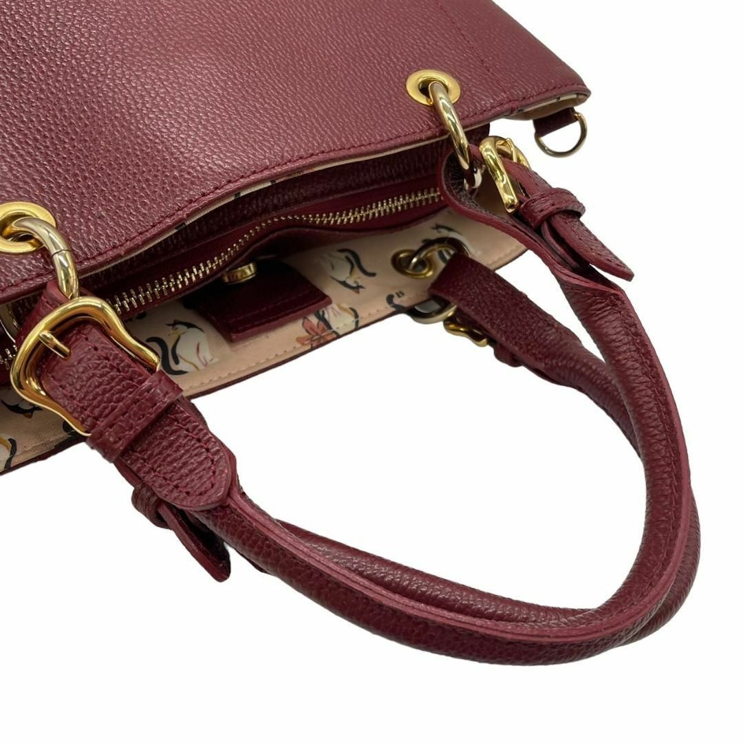 SamanthaVega サマンサベガ　s79　バーガンディ　ハンドバッグ　赤 レディースのバッグ(ハンドバッグ)の商品写真