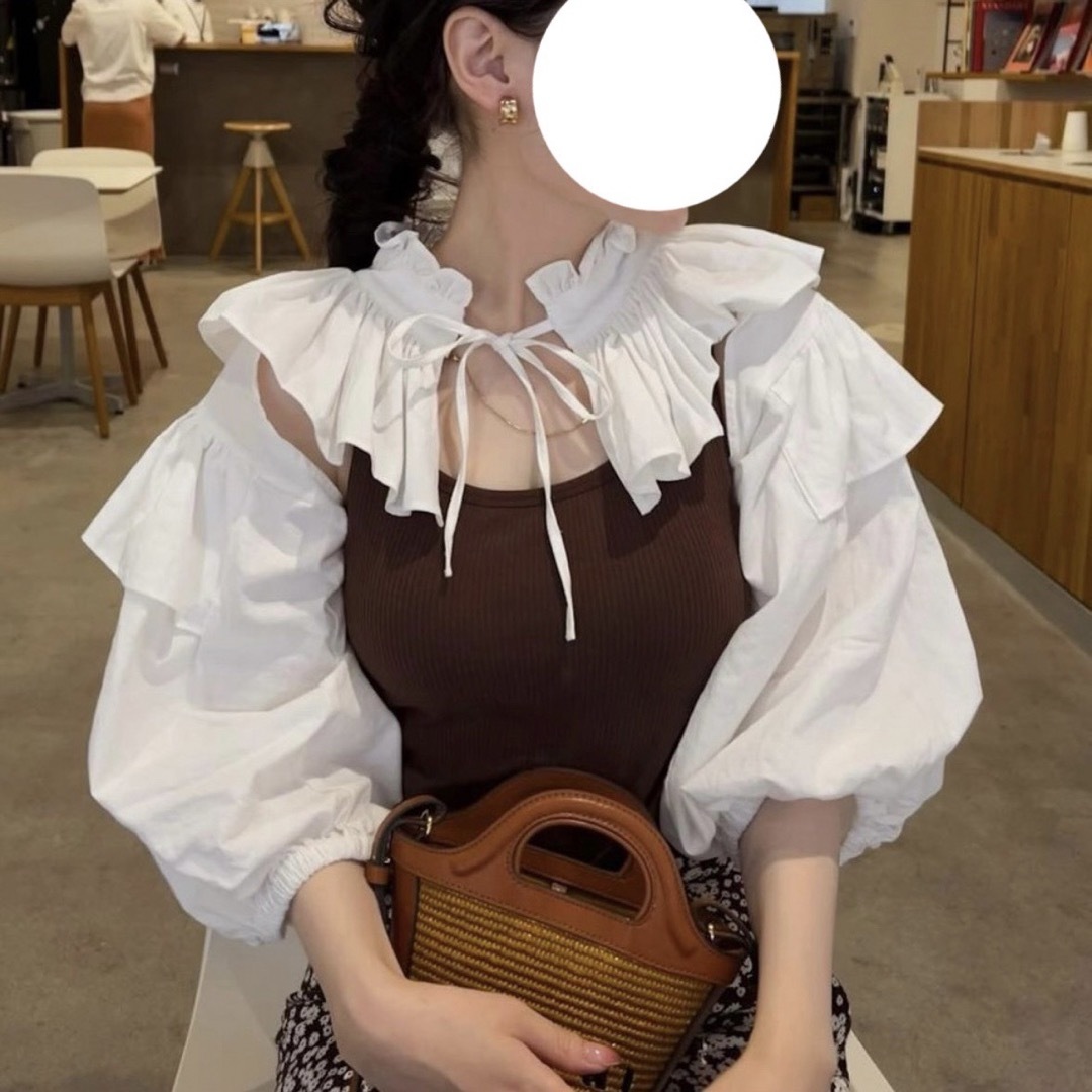 papier  Holder blouse / white レディースのトップス(シャツ/ブラウス(長袖/七分))の商品写真