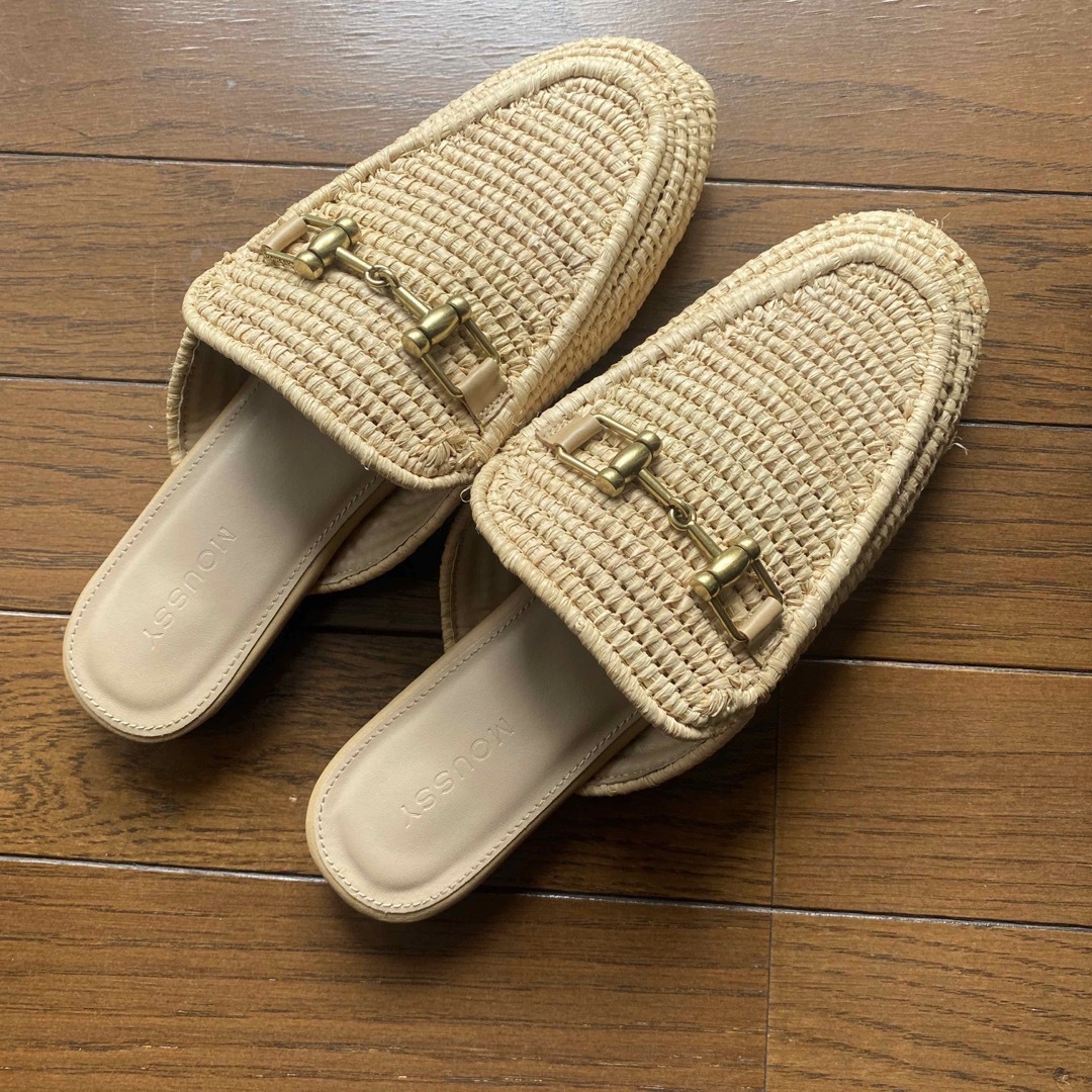 moussy(マウジー)のMOUSSY  マウジー　STRAW SLIP ON ローファー　サンダル レディースの靴/シューズ(サンダル)の商品写真