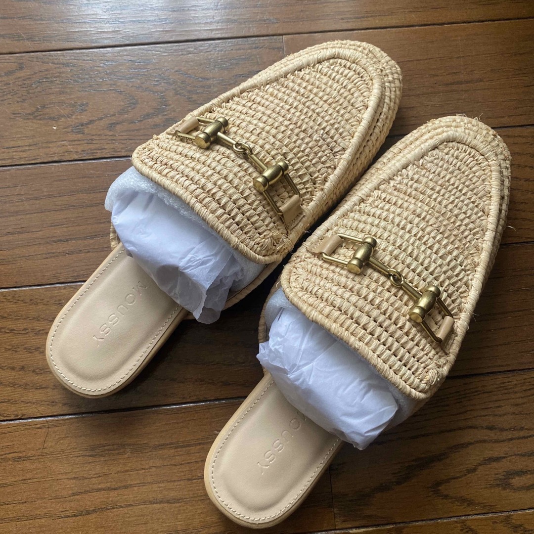 moussy(マウジー)のMOUSSY  マウジー　STRAW SLIP ON ローファー　サンダル レディースの靴/シューズ(サンダル)の商品写真