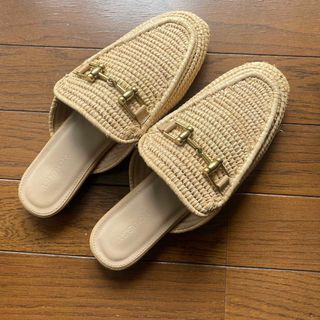 MOUSSY  マウジー　STRAW SLIP ON ローファー　サンダル