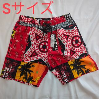 Sサイズ　新品　水着　総柄　reason clothing　スイムショーツ(水着)