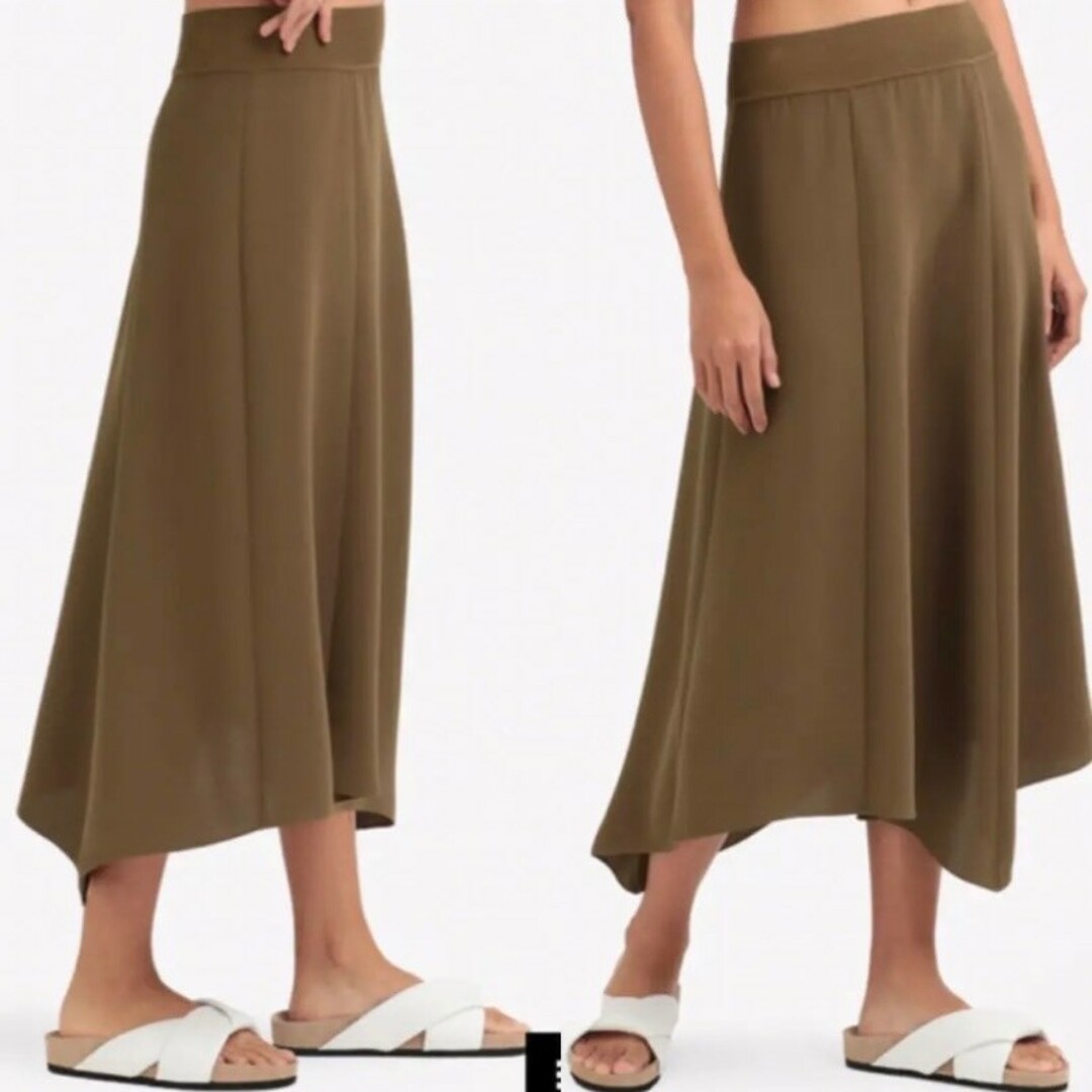 theory(セオリー)の新品✨セオリー　アシンメトリー　フレア　ロングスカート　ウォッシャブル　サイズS レディースのスカート(ロングスカート)の商品写真