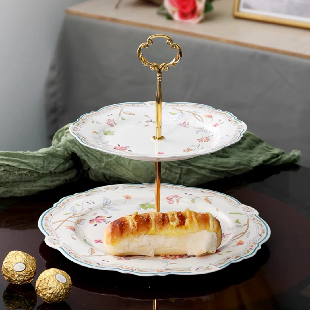 ケーキスタンド プレート2段セット アフタヌーンティー フルーツ ケーキスタンド プレート2段セット アフタヌーンティー フルーツ