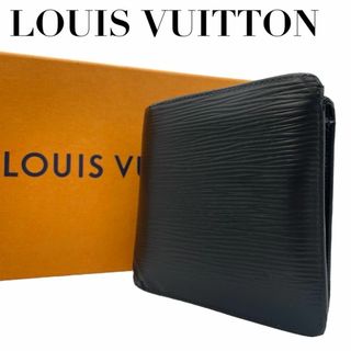 ルイヴィトン(LOUIS VUITTON)のルイヴィトン　s80 エピ　二つ折り財布　黒　ノワール　ポルトフォイユマルコ(Tシャツ(半袖/袖なし))