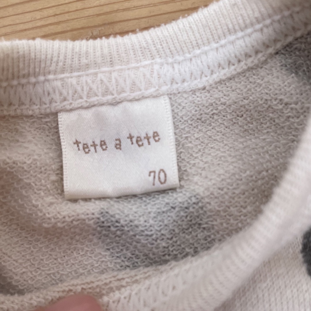 tete a tete(テータテート)のtete a teteのオーバーオール風ロンパース キッズ/ベビー/マタニティのベビー服(~85cm)(ロンパース)の商品写真