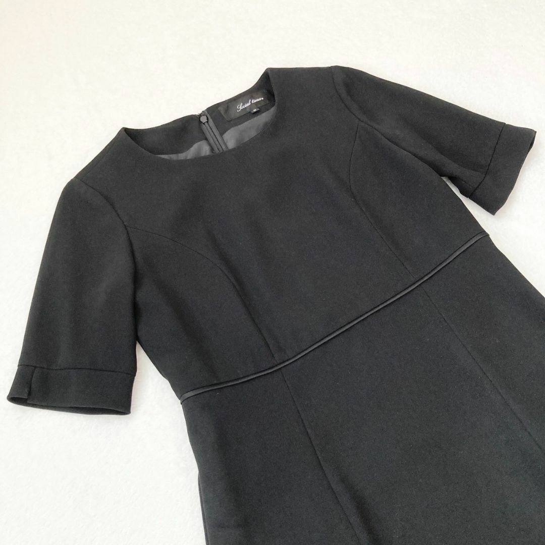 美品✨ ソーシャルタイム 喪服 礼服 ジャケットワンピースセット ブラック 9 レディースのフォーマル/ドレス(礼服/喪服)の商品写真