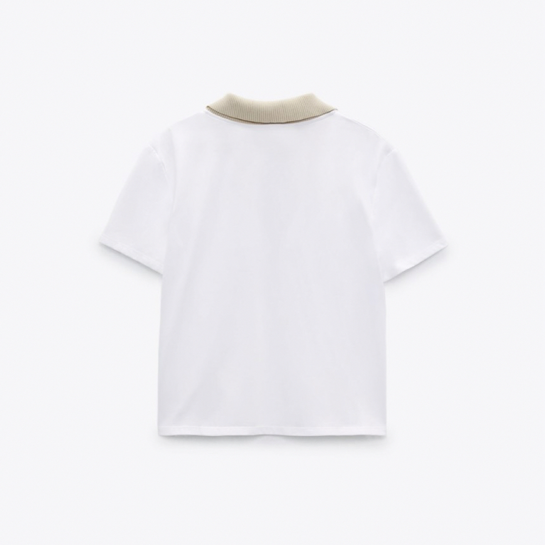 ZARA(ザラ)の【ZARA】リブポロシャツ レディースのトップス(Tシャツ(半袖/袖なし))の商品写真