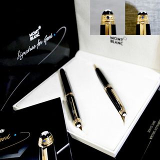 モンブラン(MONTBLANC)の【限定セット】モンブラン 万年筆 ボールペン シグネチャー サファイヤ ユニセフ(ペン/マーカー)