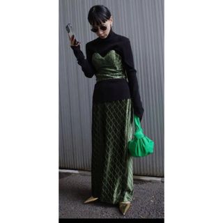 アメリヴィンテージ(Ameri VINTAGE)のGEOMETRIC VELOUR BUSTIER WITH SKIRT(その他)