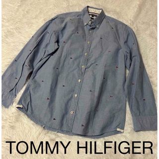 TOMMY HILFIGER - 【古着】メンズ　TOMMY HILFIGER トミー　シャツ　ダンガリーシャツ　