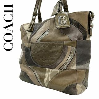 コーチ(COACH)のCOACH コーチ　s76　肩掛け　14170　トートバッグ　パッチワーク　総柄(トートバッグ)