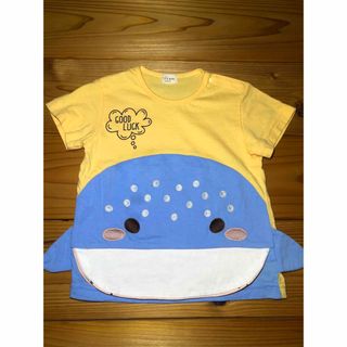 kid’s zoo - キッズズー　丸高衣料　半袖　おさかな仕掛けTシャツ  ジンベエザメ