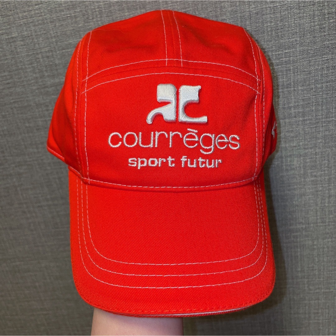 Courreges(クレージュ)の希少 激レア Courreges レッド 赤 キャップ 帽子 Y2K レディースの帽子(キャップ)の商品写真