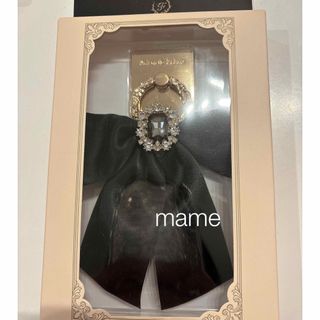 Maison de FLEUR - 新品☆ビジューリボンスマホリング☆ブラック☆メゾンドフルール