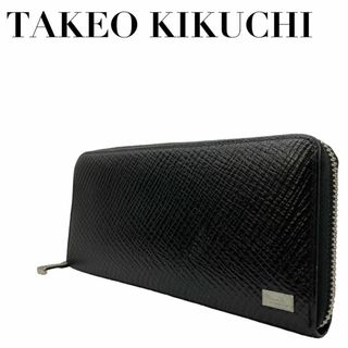 TAKEO KIKUCHI タケオキクチ　M3　長財布　ラウンドファスナー　黒