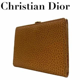 Christian Dior - 美品　Dior ディオール　w2　二つ折り　財布　レザー　コンパクトウォレット