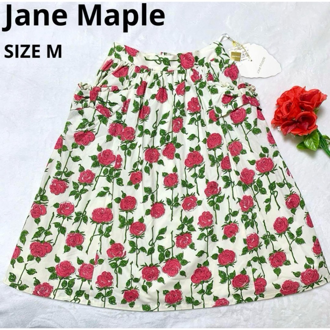JaneMarple - 【極美品/未使用】Jane Marple 薔薇 花柄 スカート JaneMarple - 【極美品/未使用】Jane Marple 薔薇 花柄 スカート
