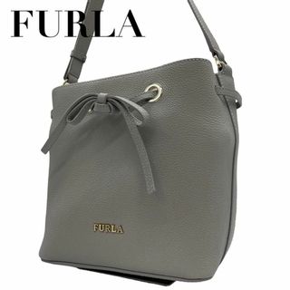 フルラ(Furla)のFURLA フルラ　s78 グレー　ショルダーバッグ　コスタンザ　リボン　レザー(ショルダーバッグ)