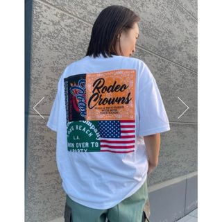 ロデオクラウンズワイドボウル(RODEO CROWNS WIDE BOWL)のロデオ ★カスタムパッチTシャツ（ホワイト）(Tシャツ(半袖/袖なし))