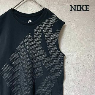 NIKE ナイキ Tシャツ ノースリーブ ビッグロゴ 袖加工 M