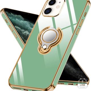 iPhone 12 mini 用 ケースリング クリア TPU メッキ 加工(iPhoneケース)